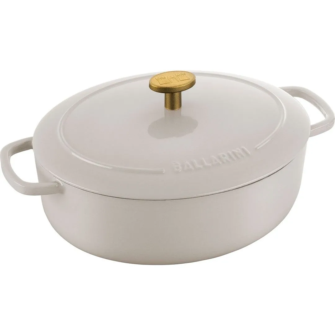 BALLARINI BELLAMONTE Garnek żeliwny owalny 2.2 ltr, kość słoniowa
