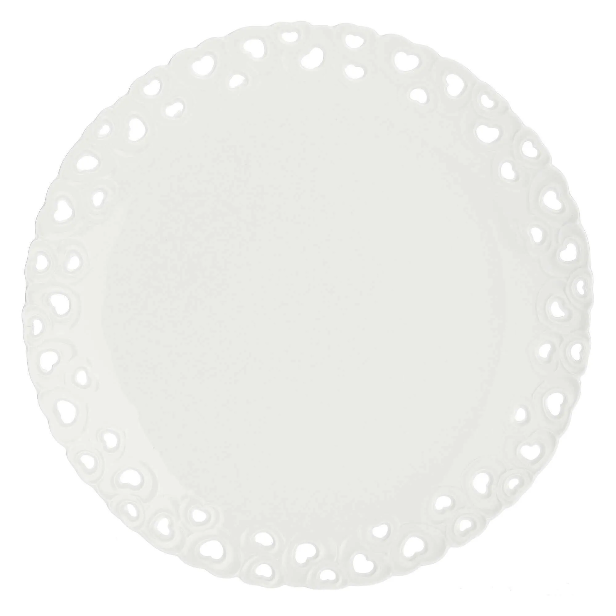 LA PORCELLANA BIANCA VALENTINO Zdobiona patera do ciasta 26 cm