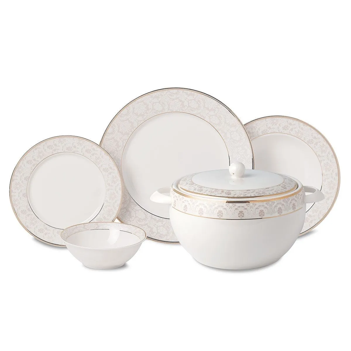 Korkmaz A8366 Perla Collection 60-częściowy zestaw obiadowy