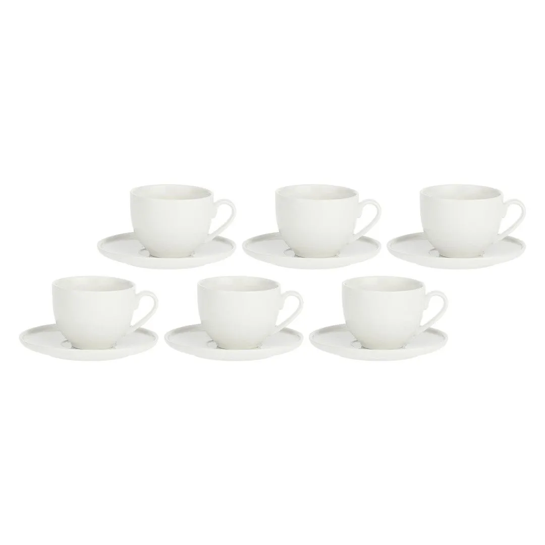 LA PORCELLANA BIANCA CORTE Zestaw 6 filiżanek do kawy ze spodkiem 80 ml