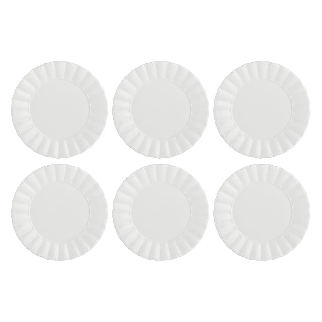 LA PORCELLANA BIANCA DUCALE Zestaw 6 talerzy do sałatek 20 cm