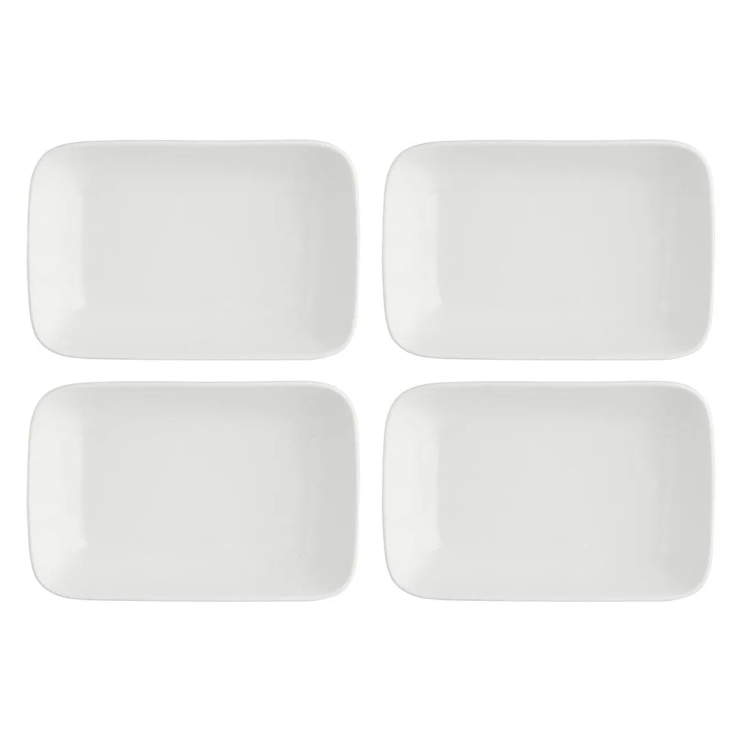LA PORCELLANA BIANCA ESSENZIALE NEW AGE Zestaw 4 misek prostokątnych 22 x 15 cm