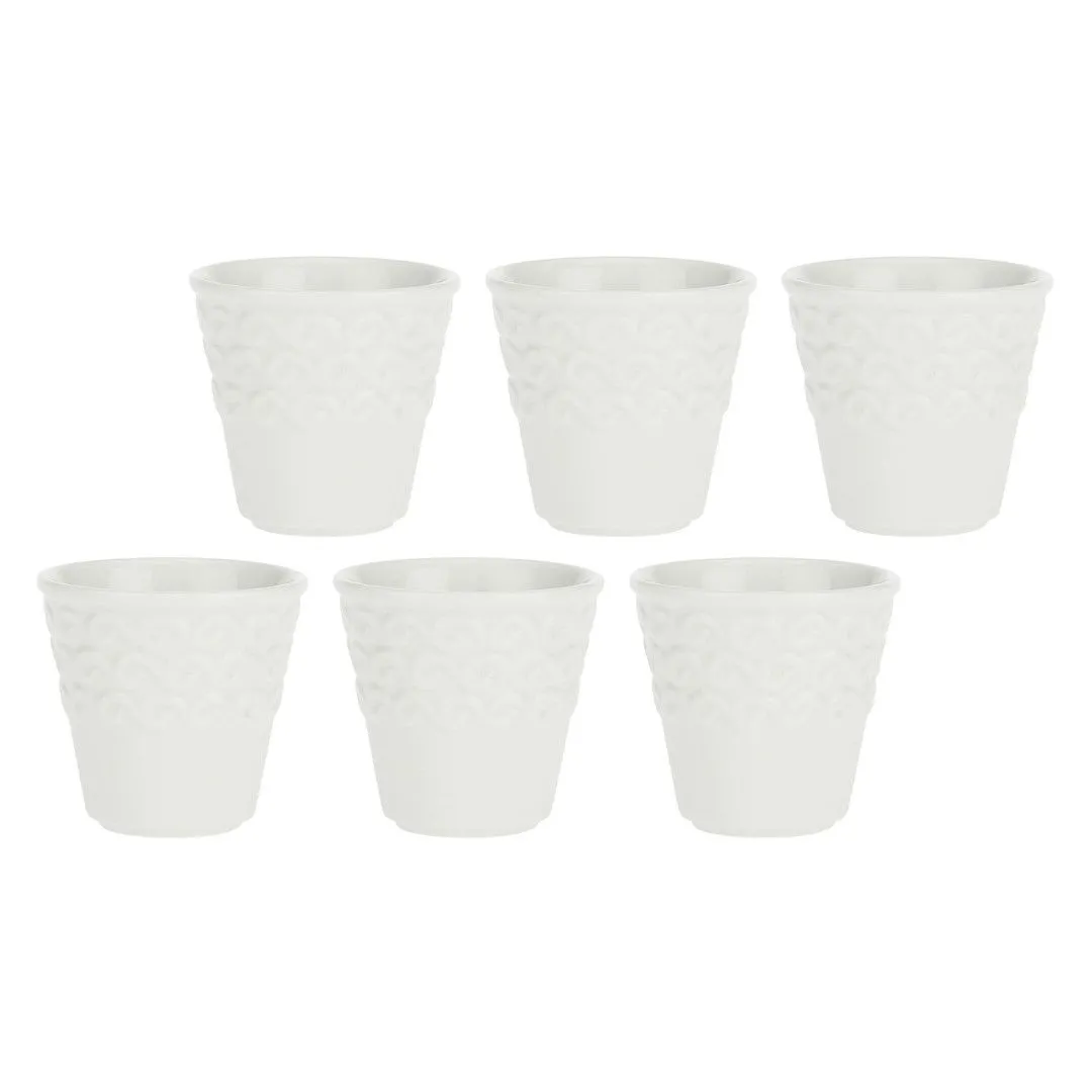 LA PORCELLANA BIANCA MOMENTI Zestaw 6 kubków do kawy 75 ml