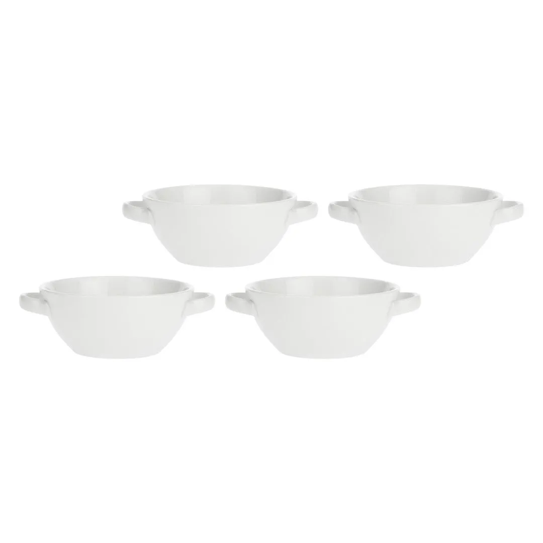 LA PORCELLANA BIANCA TERRINE Zestaw 4 okrągłych naczyń do zapiekania 650 ml