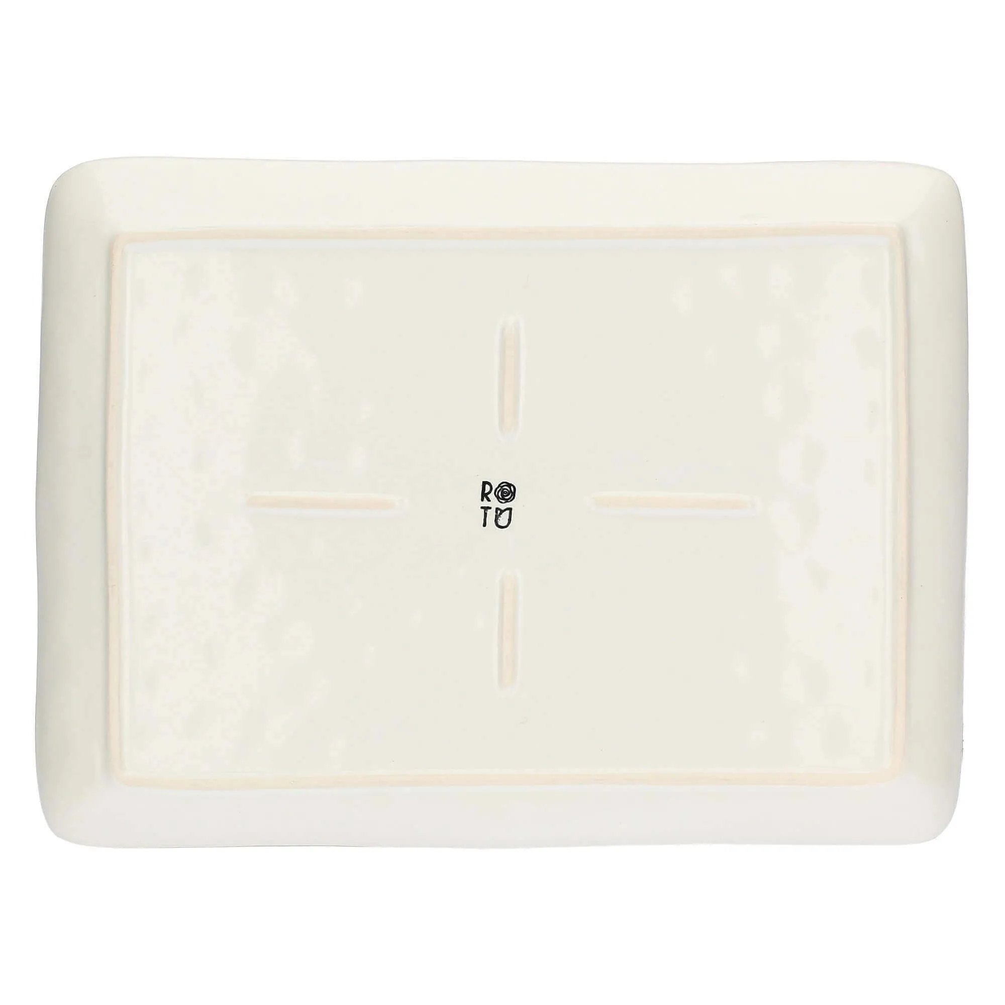 ROSE&TULIPANI CONCERTO AVORIO Taca prostokątna 36 x 26.5 cm