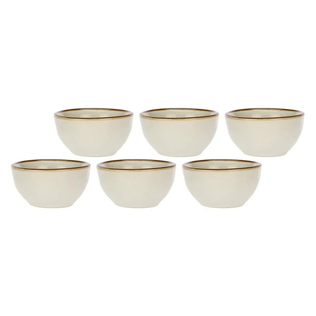 ROSE&TULIPANI CONCERTO AVORIO Zestaw 6 okrągłych miseczek 7 cm