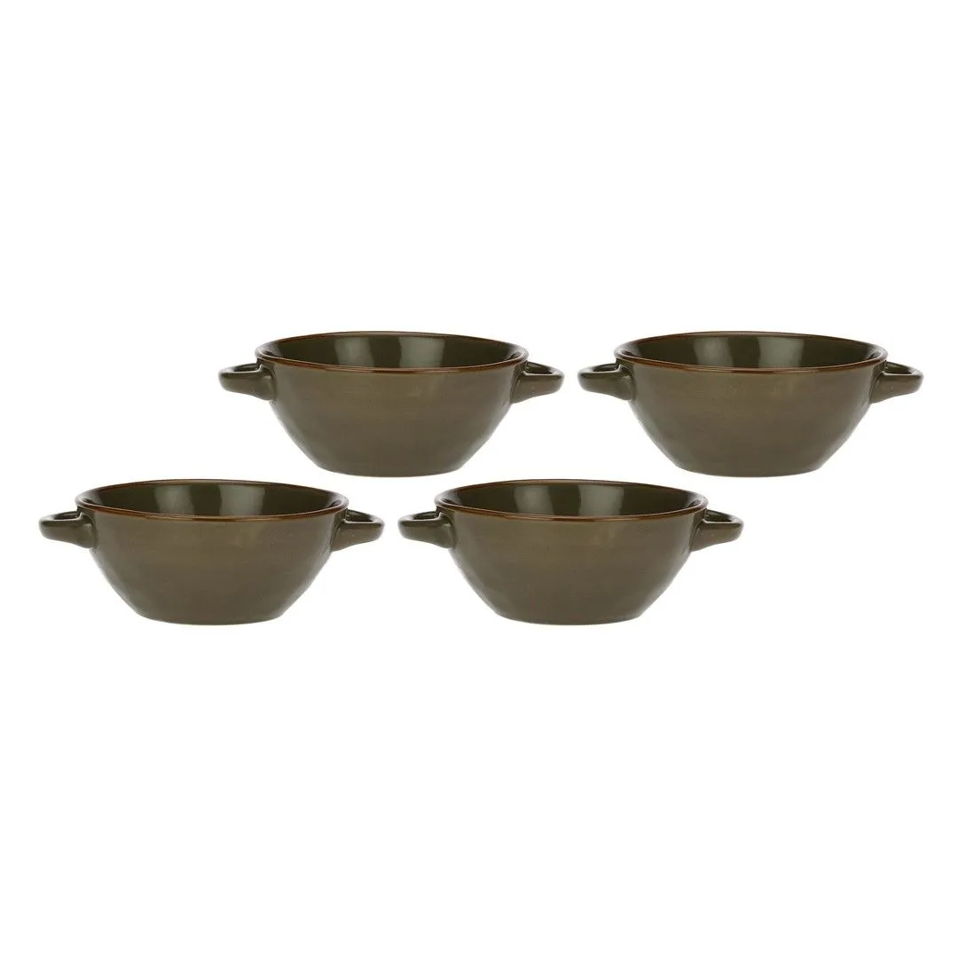 ROSE&TULIPANI CONCERTO GRIGIO TORTORA Zestaw 4 misek do zupy 600 ml