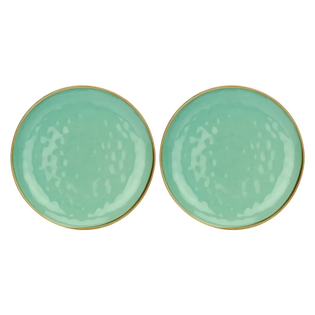 ROSE&TULIPANI CONCERTO VERDE ACQUA Zestaw 2 półmisków okrągłych 32 cm