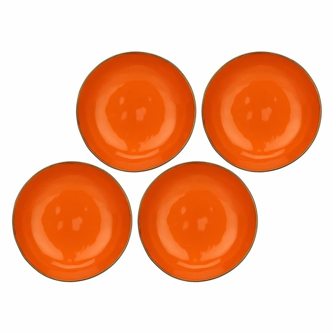 ROSE&TULIPANI CONCERTO ARANCIONE Zestaw 4 talerzy do zupy 21 cm