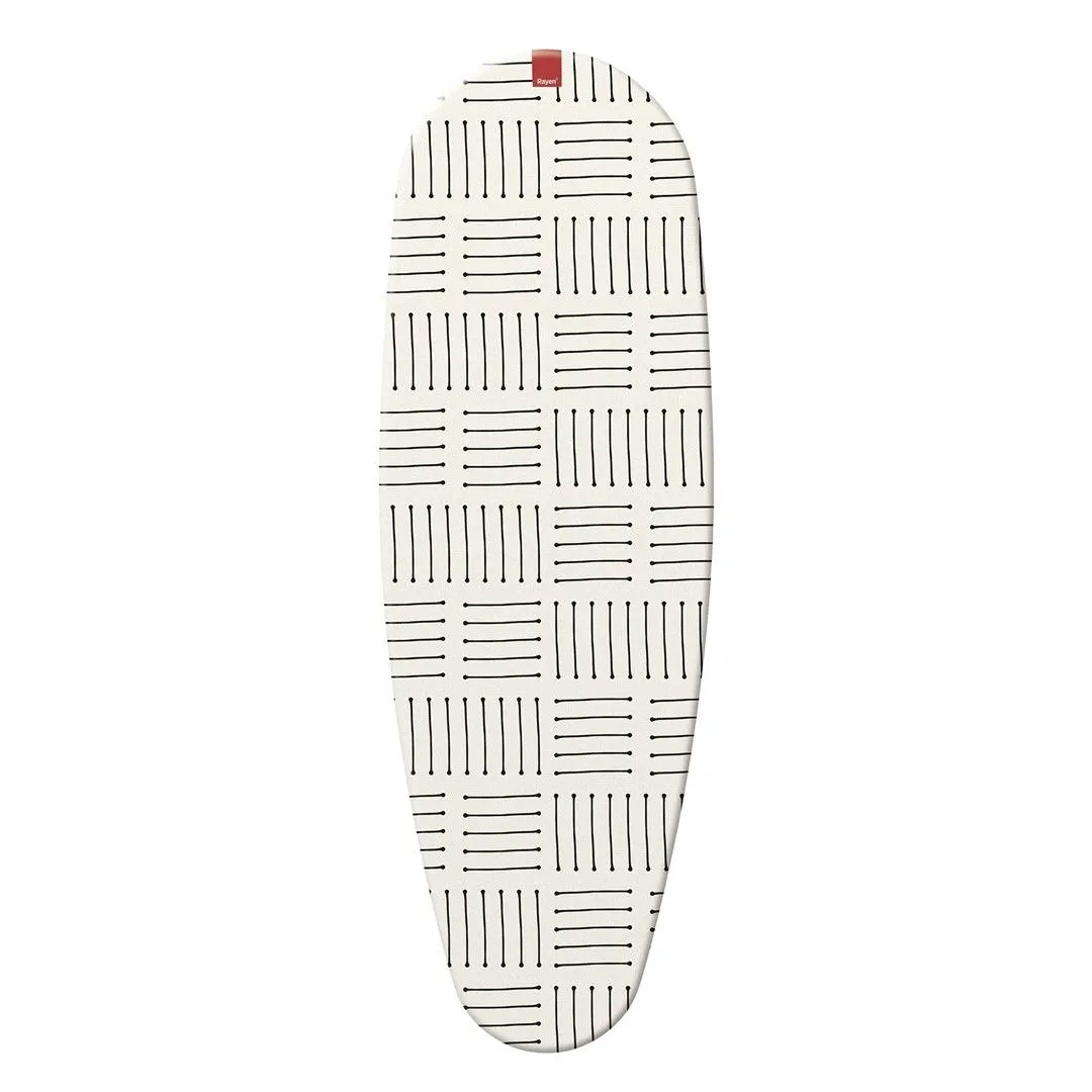 RAYEN Biały pokrowiec na deskę do prasowania w paski