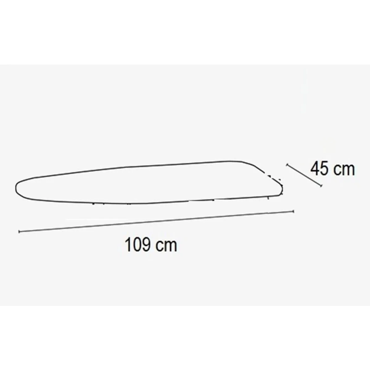 ARREDAMENTI MINYSTIRO Podkładka na deskę do prasowania - 135 x 45 cm, Biały