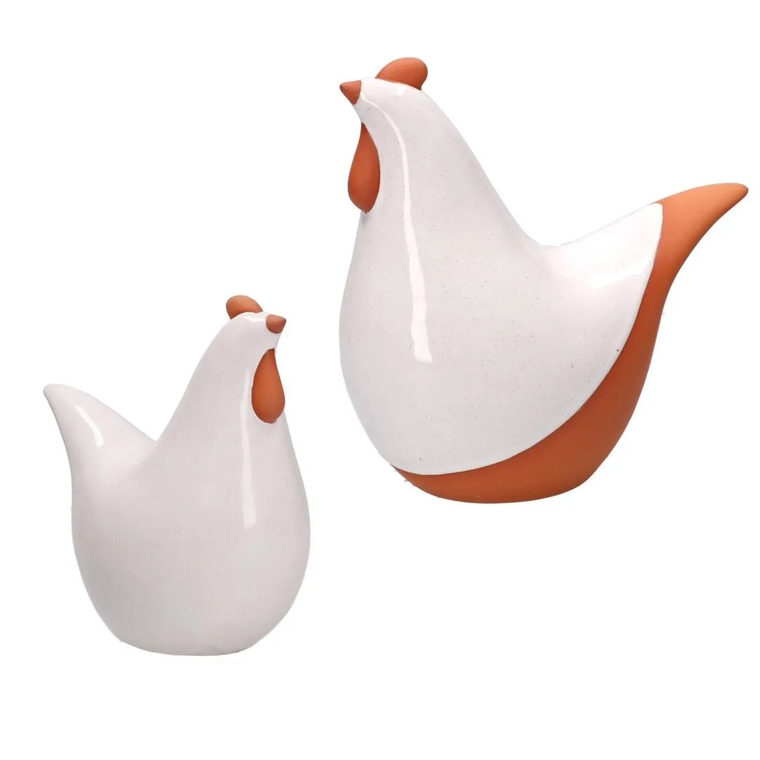 RITUALI DOMESTICI NONSONOCOTTA Ozdoba w kształcie kur 20 x 11.5 x 19 cm