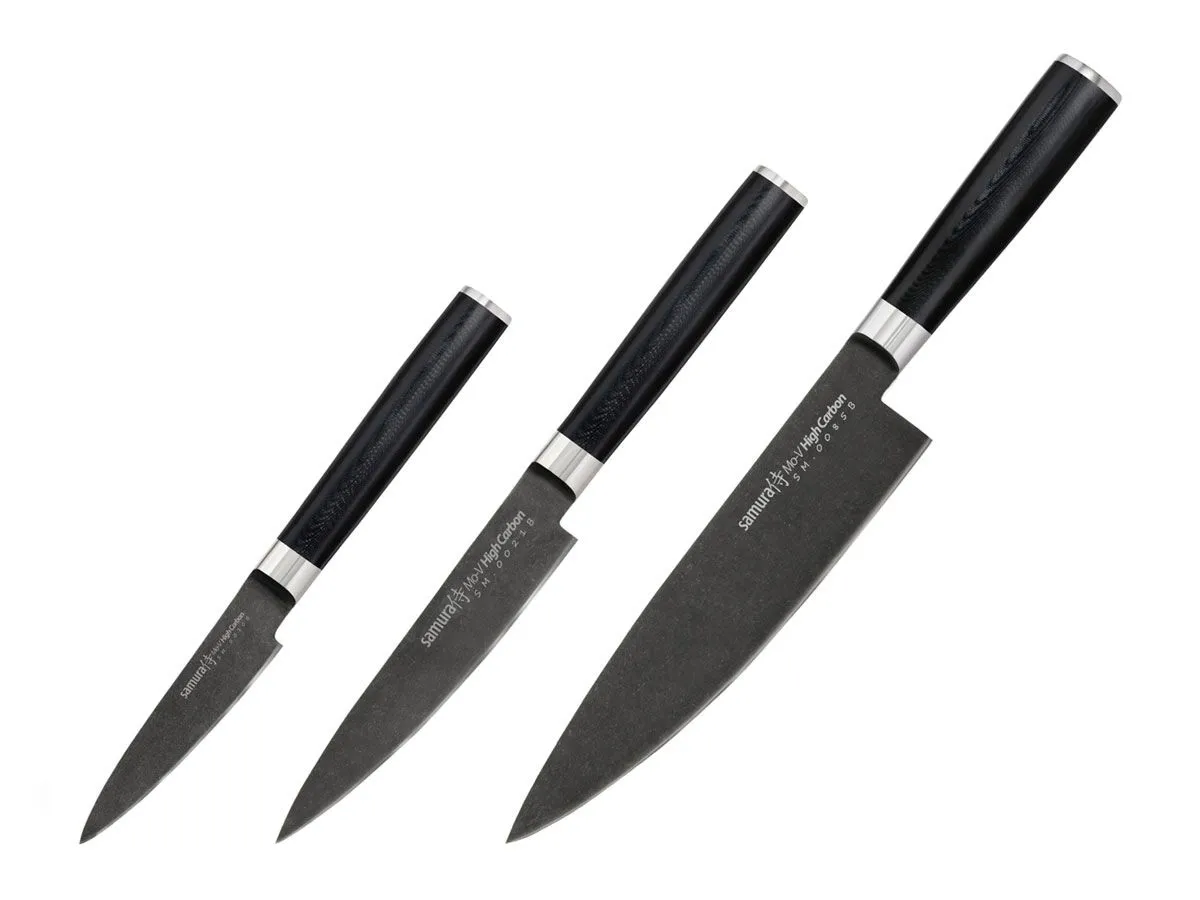 Samura MO-V STONEWASH SET 3 PZ (CUOCO-FILETTARE-SPELUCCHINO) SM-0230B