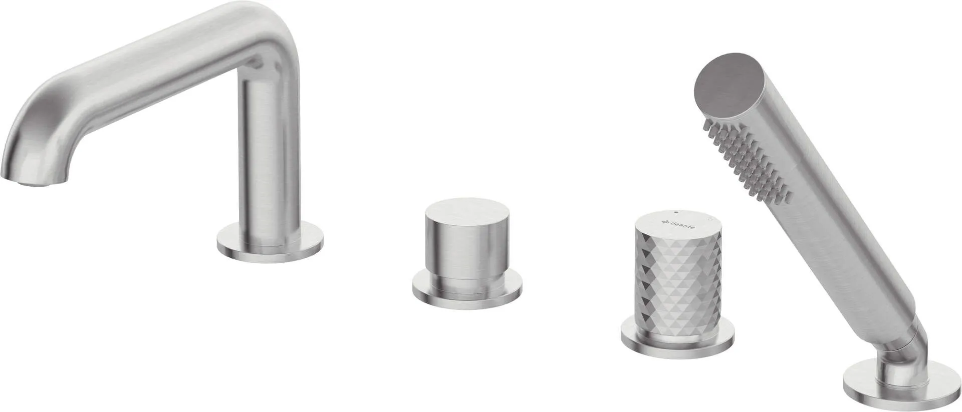 Deante Bateria wannowa 4-otworowa z zestawem prysznicowym