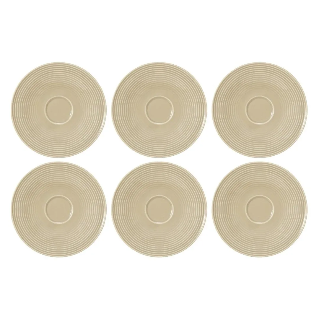 SELTMANN BEAT COLOR GLAZE Zestaw 6 spodków 16.5 cm