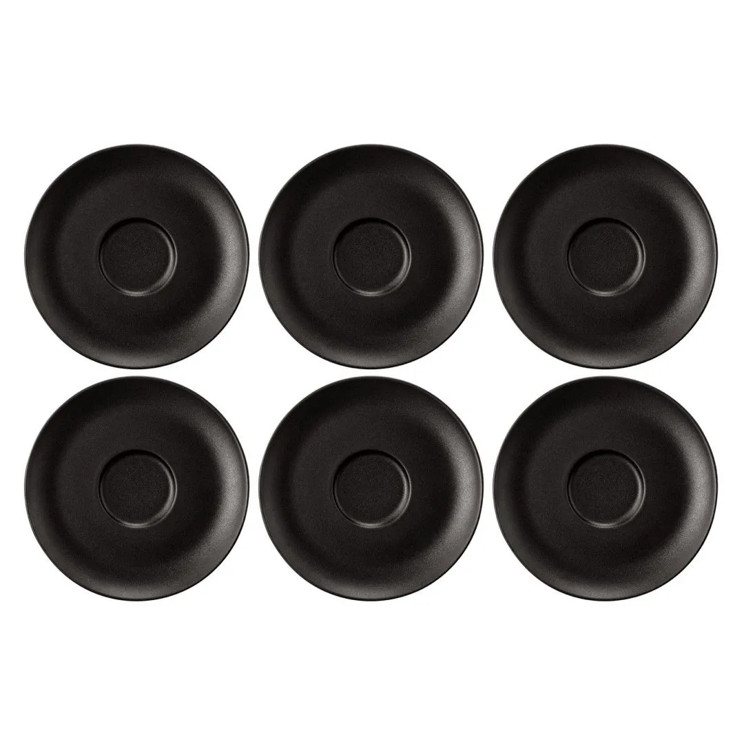 SELTMANN LIBERTY VELVET BLACK Zestaw 6 spodków 16.5 cm