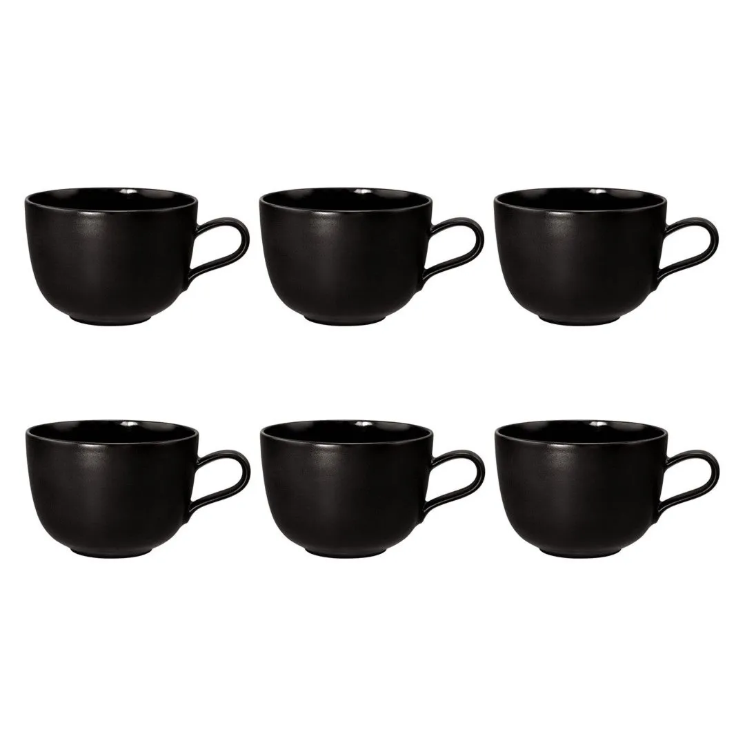 SELTMANN LIBERTY VELVET BLACK Zestaw 6 filiżanek do kawy 380 ml