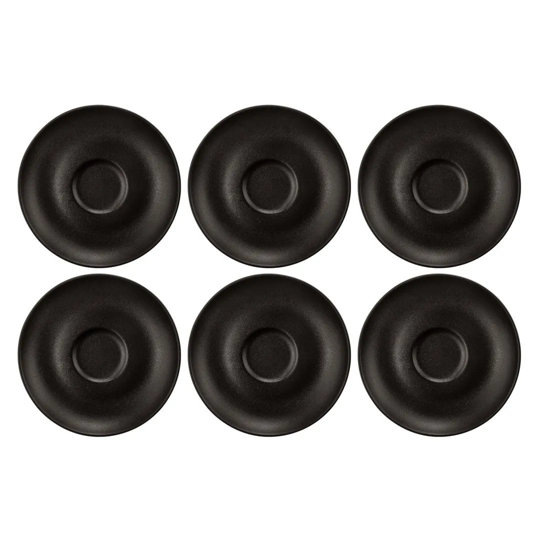 SELTMANN LIBERTY VELVET BLACK Zestaw 6 spodków 12 cm