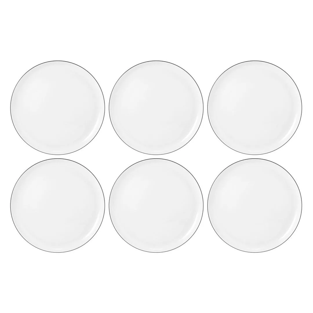 SELTMANN LIDO BLACK LINE Zestaw 6 talerzy obiadowych 26 cm