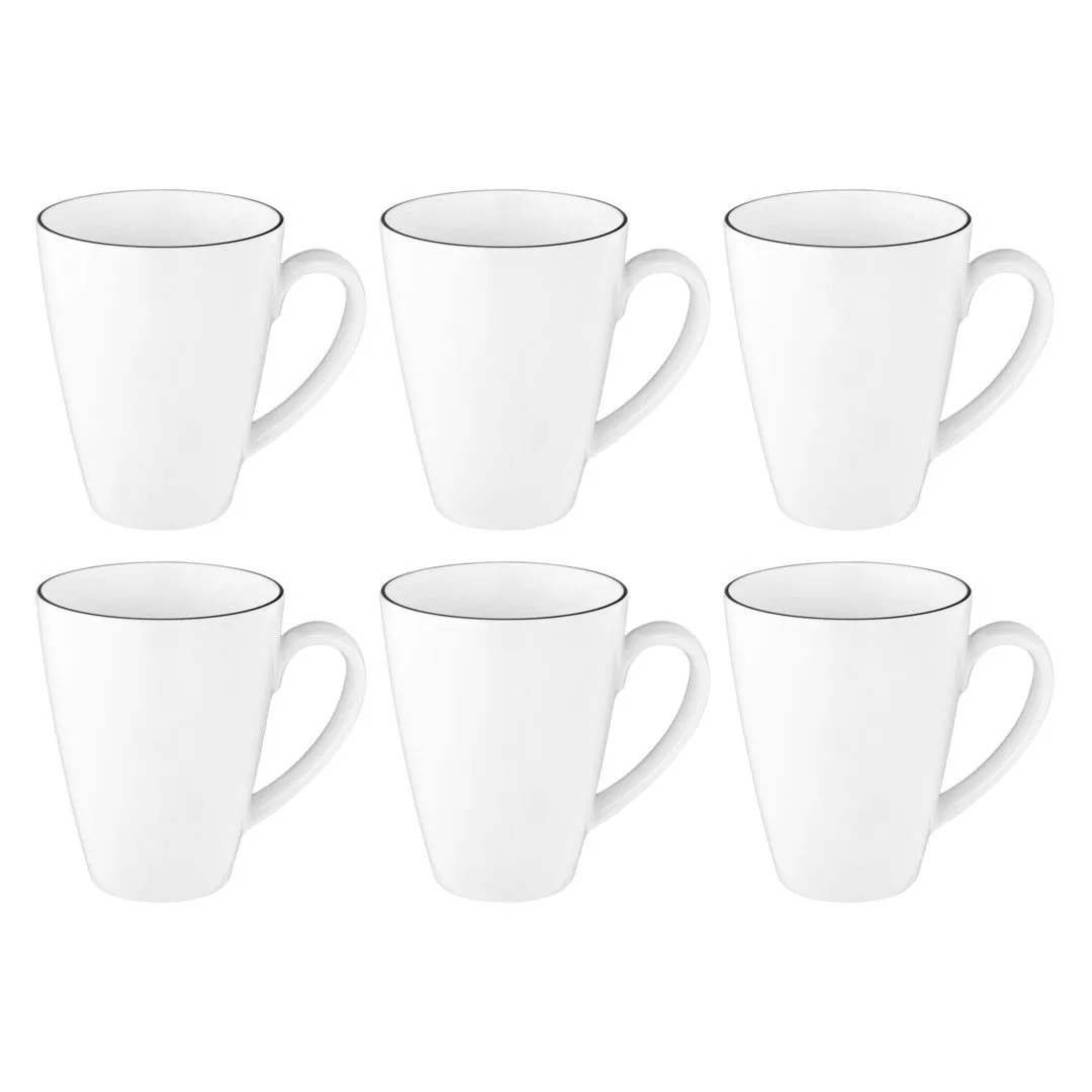 SELTMANN LIDO BLACK LINE Zestaw 6 kubków z uchwytem 350 ml