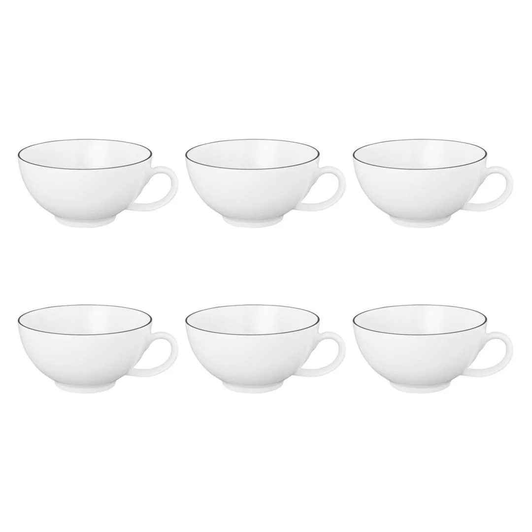 SELTMANN LIDO BLACK LINE Zestaw 6 filiżanek do herbaty 200 ml