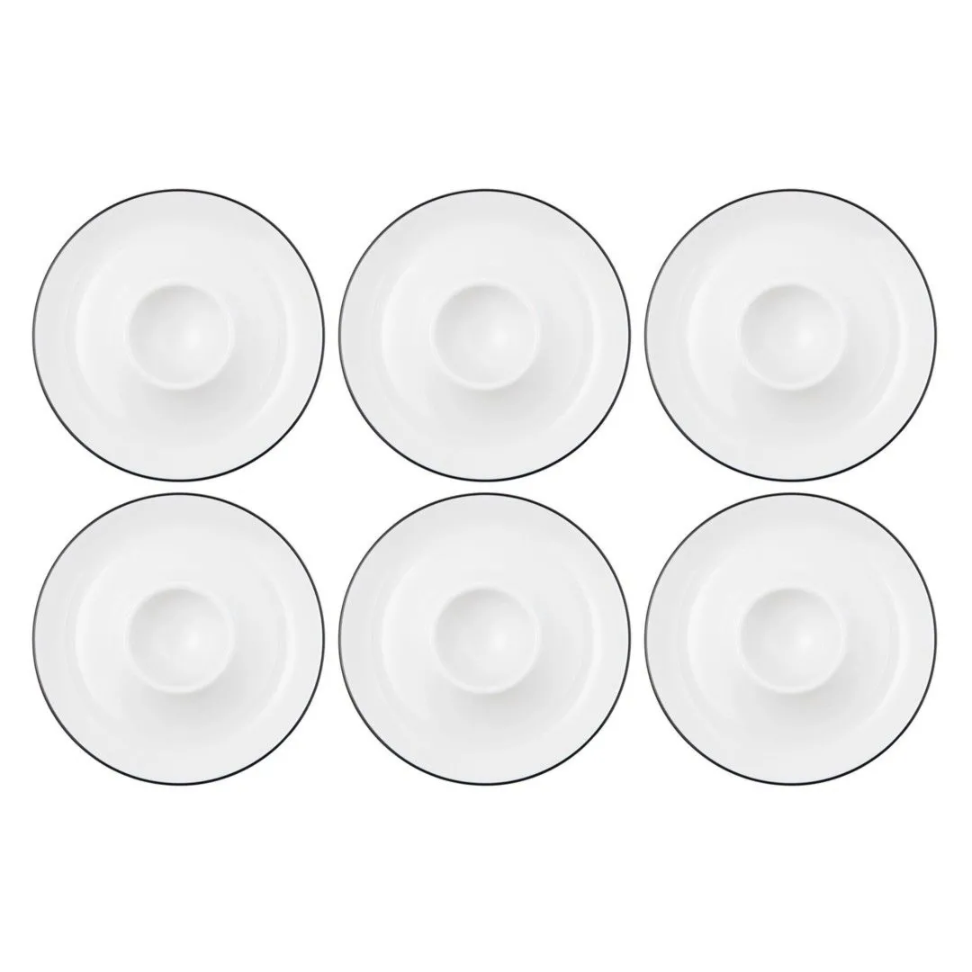 SELTMANN LIDO BLACK LINE Zestaw 6 podstawek na jajko 12.5 cm