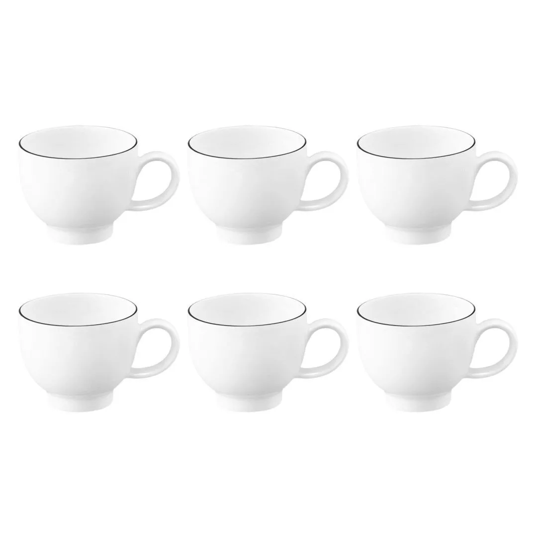 SELTMANN LIDO BLACK LINE Zestaw 6 filiżanek do espresso 90 ml