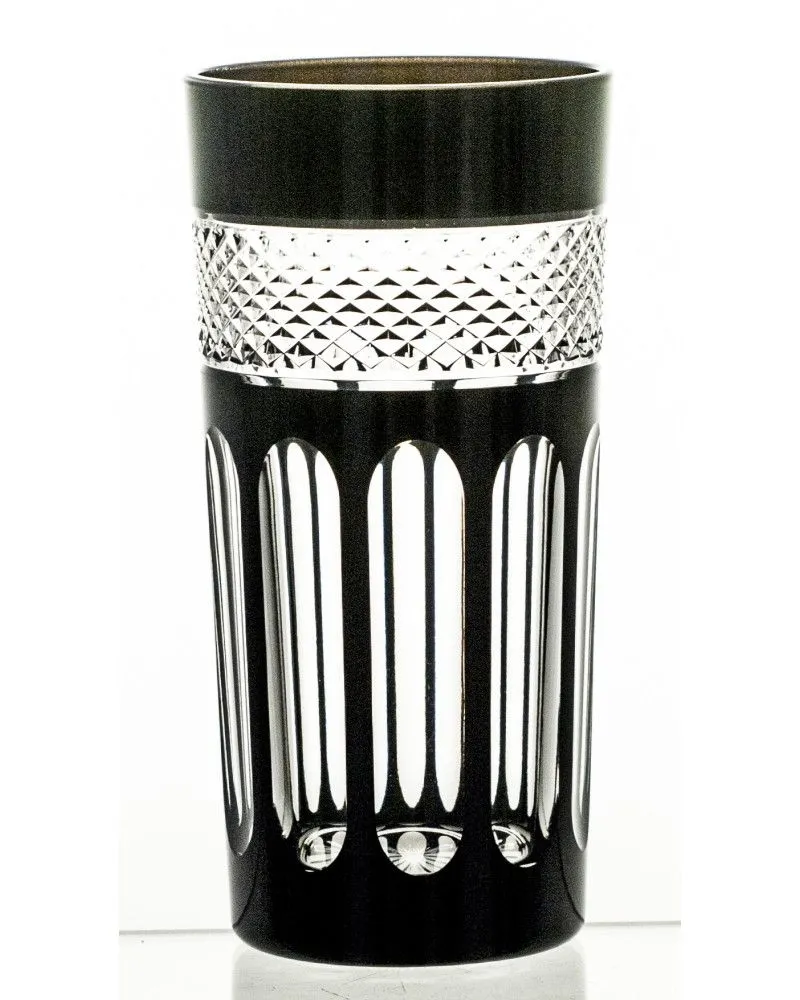 Crystal Julia Szklanki kryształowe wysokie do soku 6 sztuk czarne