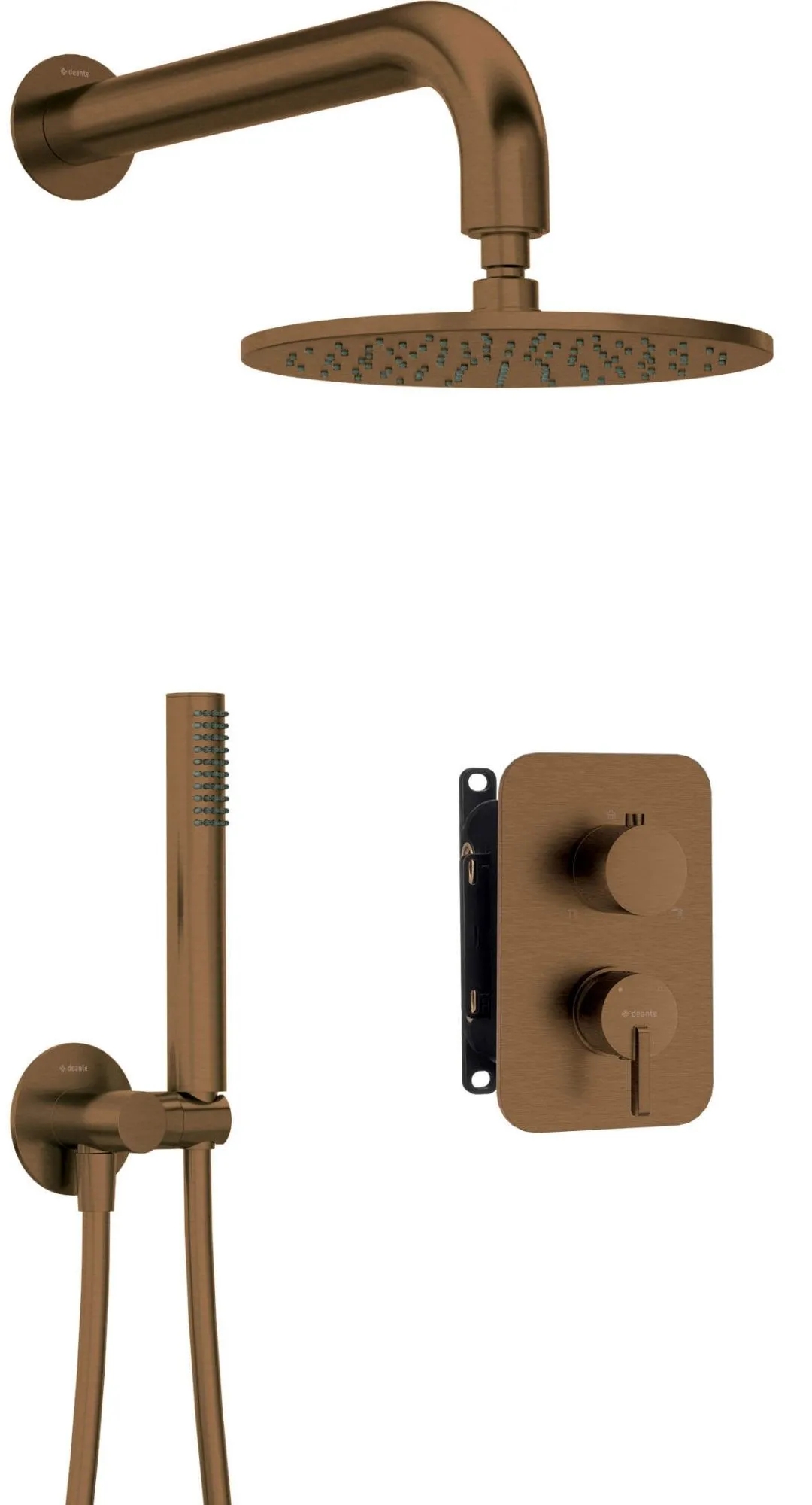 Deante Zestaw prysznicowy podtynkowy z BOXem mieszaczowym - z głowicą prysznicową