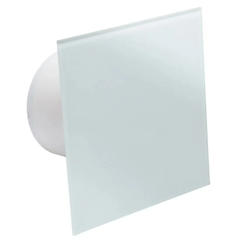 Wentylator łazienkowy MMP Szkło Biały mat 100m³/h, 5.5W, 22db z zaworem zwrotnym