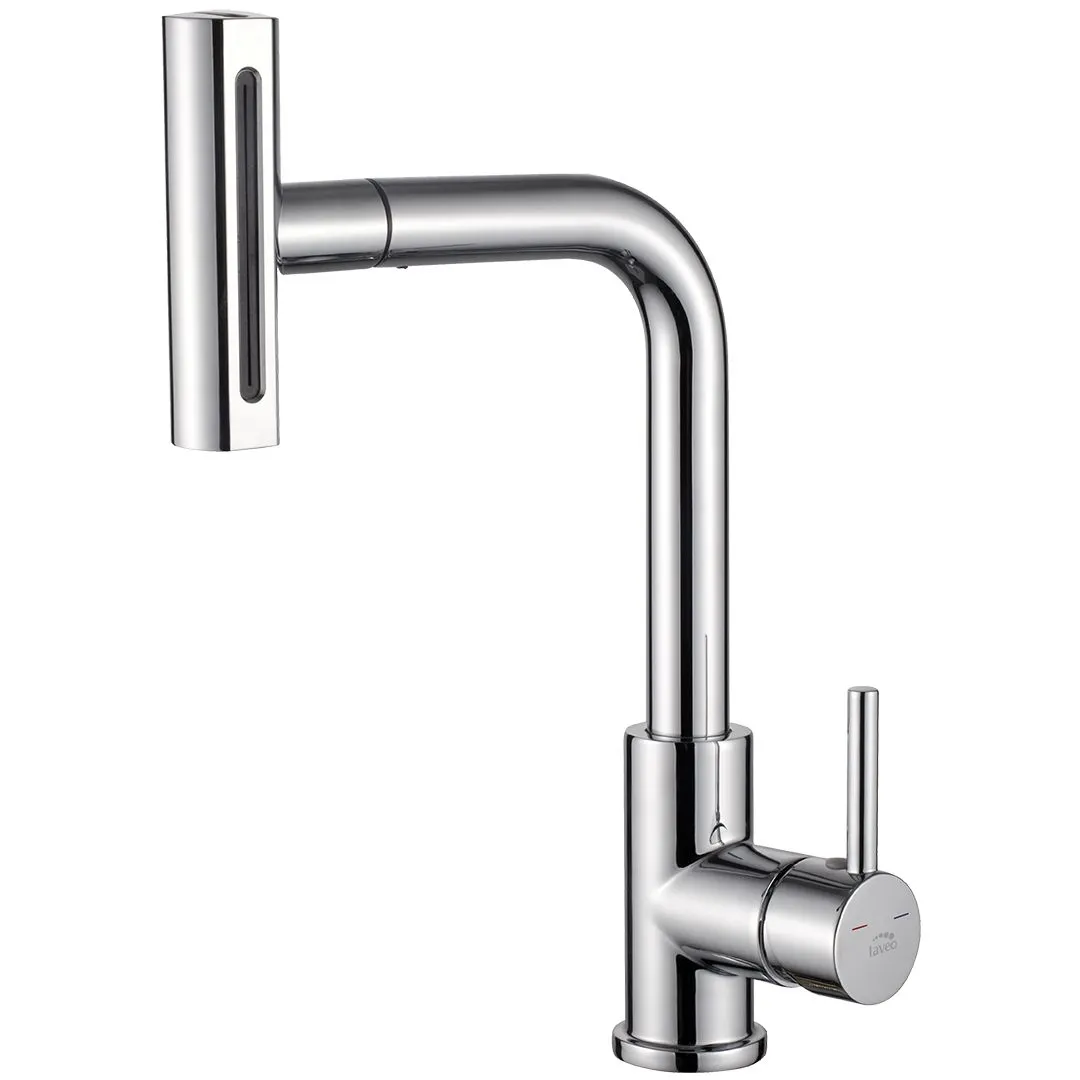 LAVEO Rotaro - bateria zlewozmywakowa stojąca z wyciąganą wielofunkcyjną wylewką