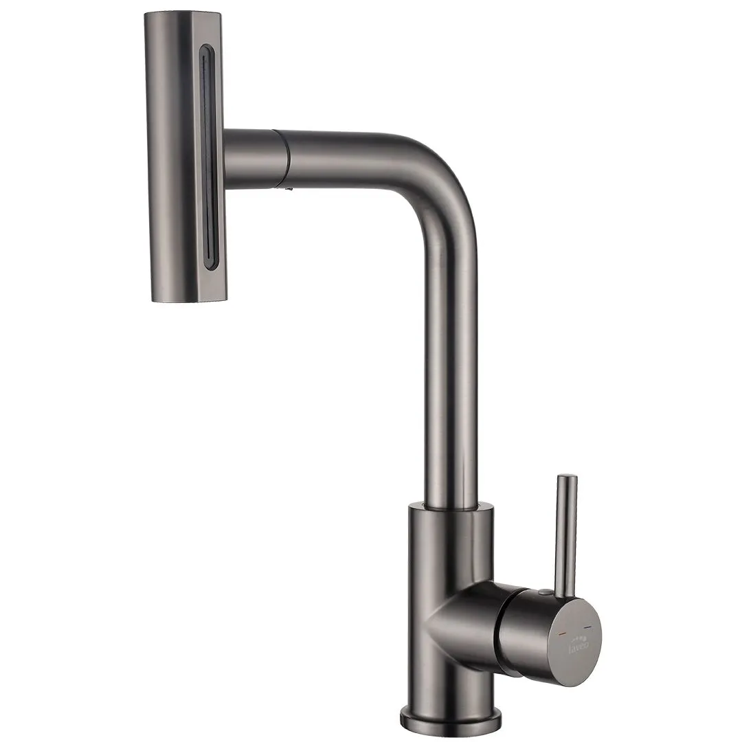 LAVEO Rotaro - bateria zlewozmywakowa stojąca z wyciąganą wielofunkcyjną wylewką