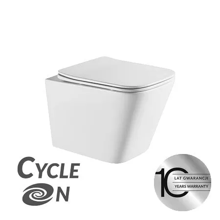 LAVEO Kvadrato CycleOn 2.0 - miska ustępowa wisząca bezkołnierzowa