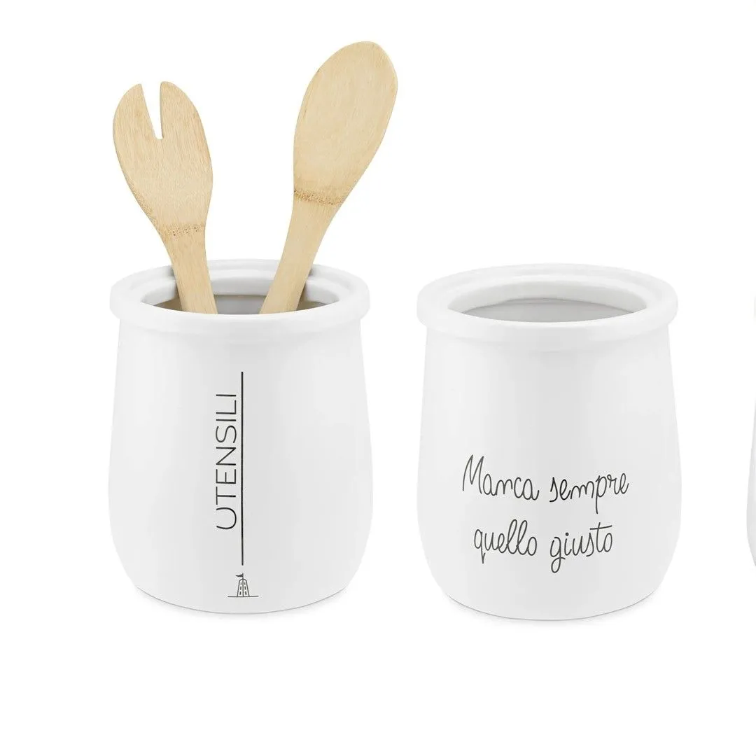 LA PORCELLANA BIANCA GLI ONESTI Stojak na przybory kuchenne