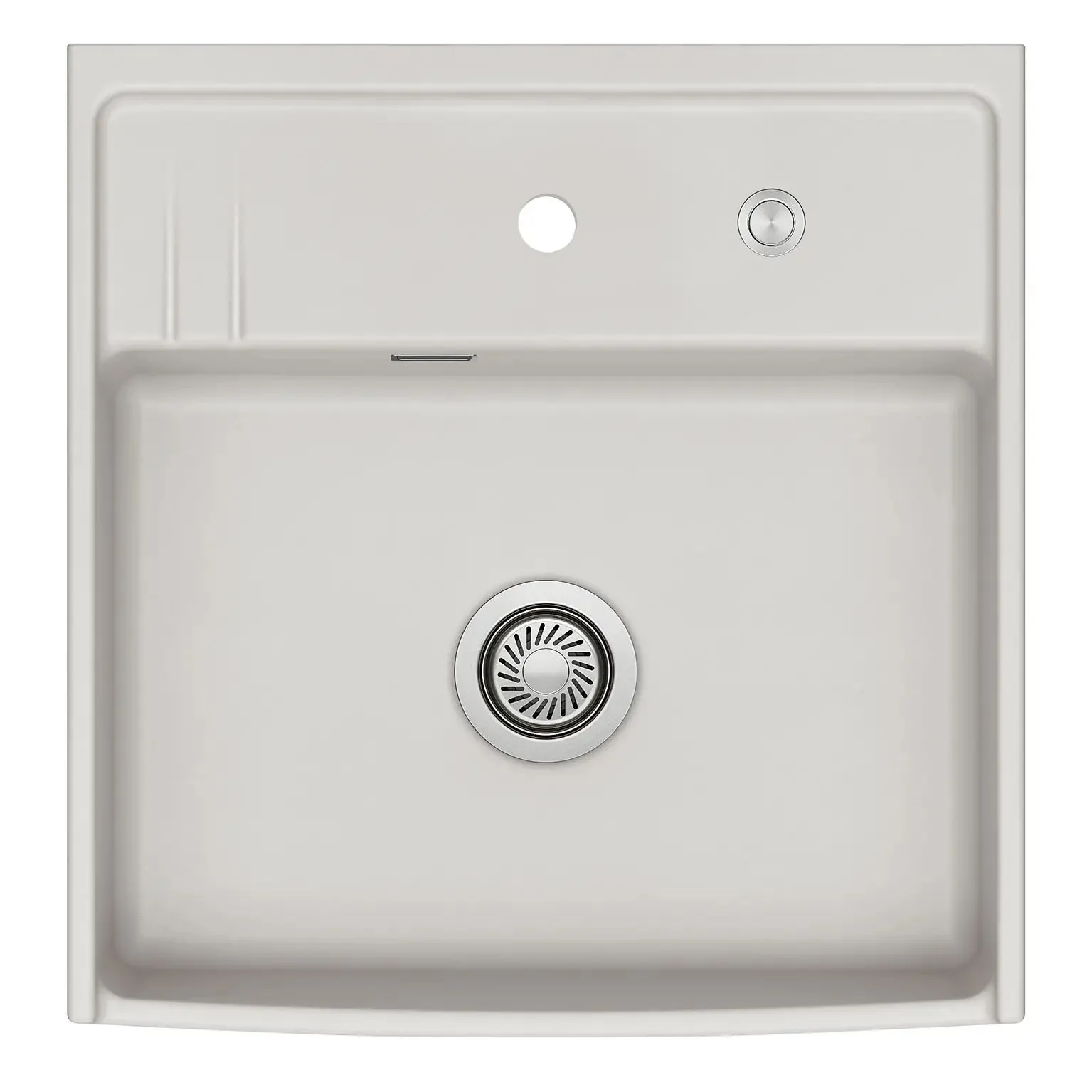 Systemceram Kentro 60 zlewozmywak ceramiczny, Alu, korek manualny