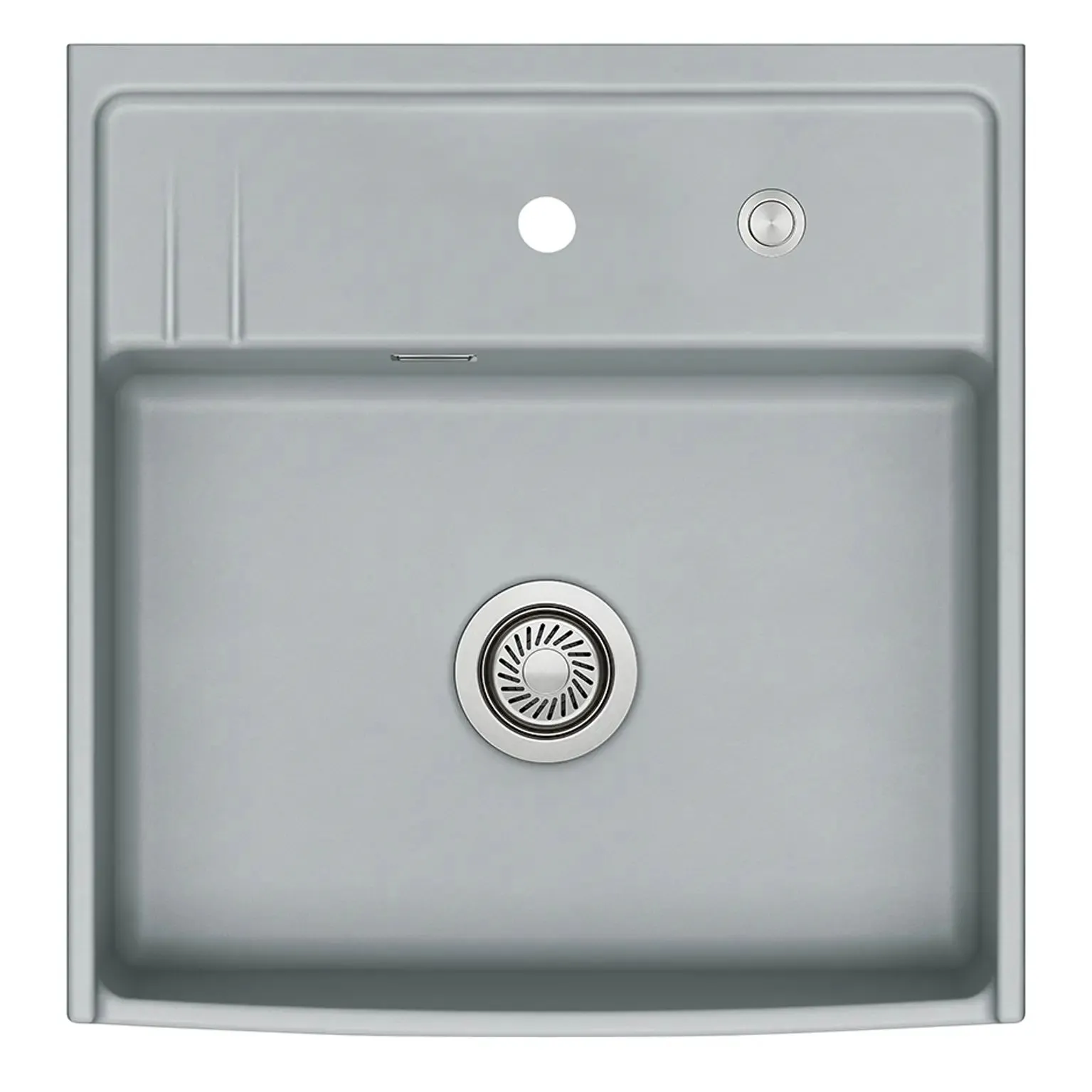 Systemceram Kentro 60 zlewozmywak ceramiczny, Titan, korek manualny