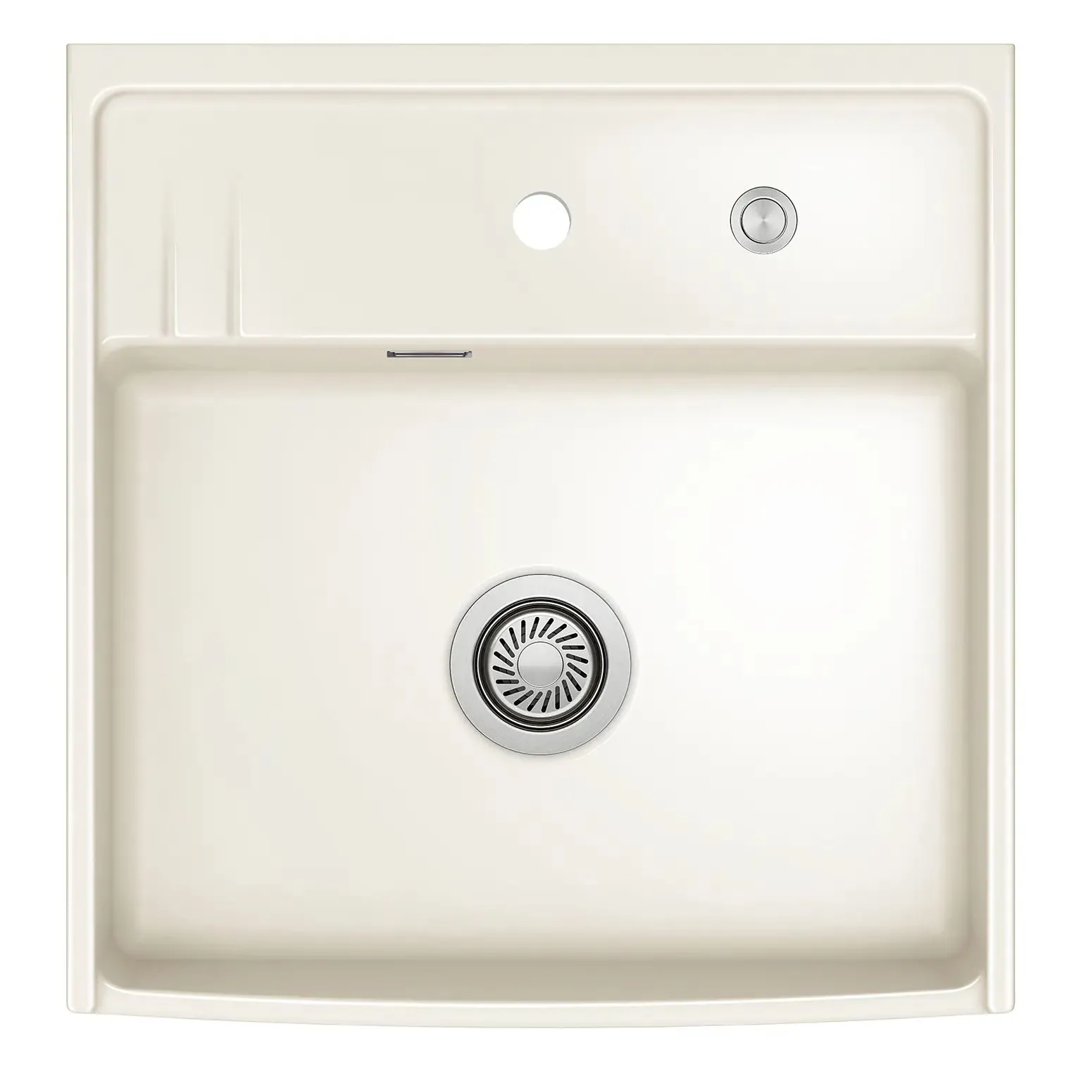 Systemceram Kentro 60 zlewozmywak ceramiczny, Magnolie, korek manualny