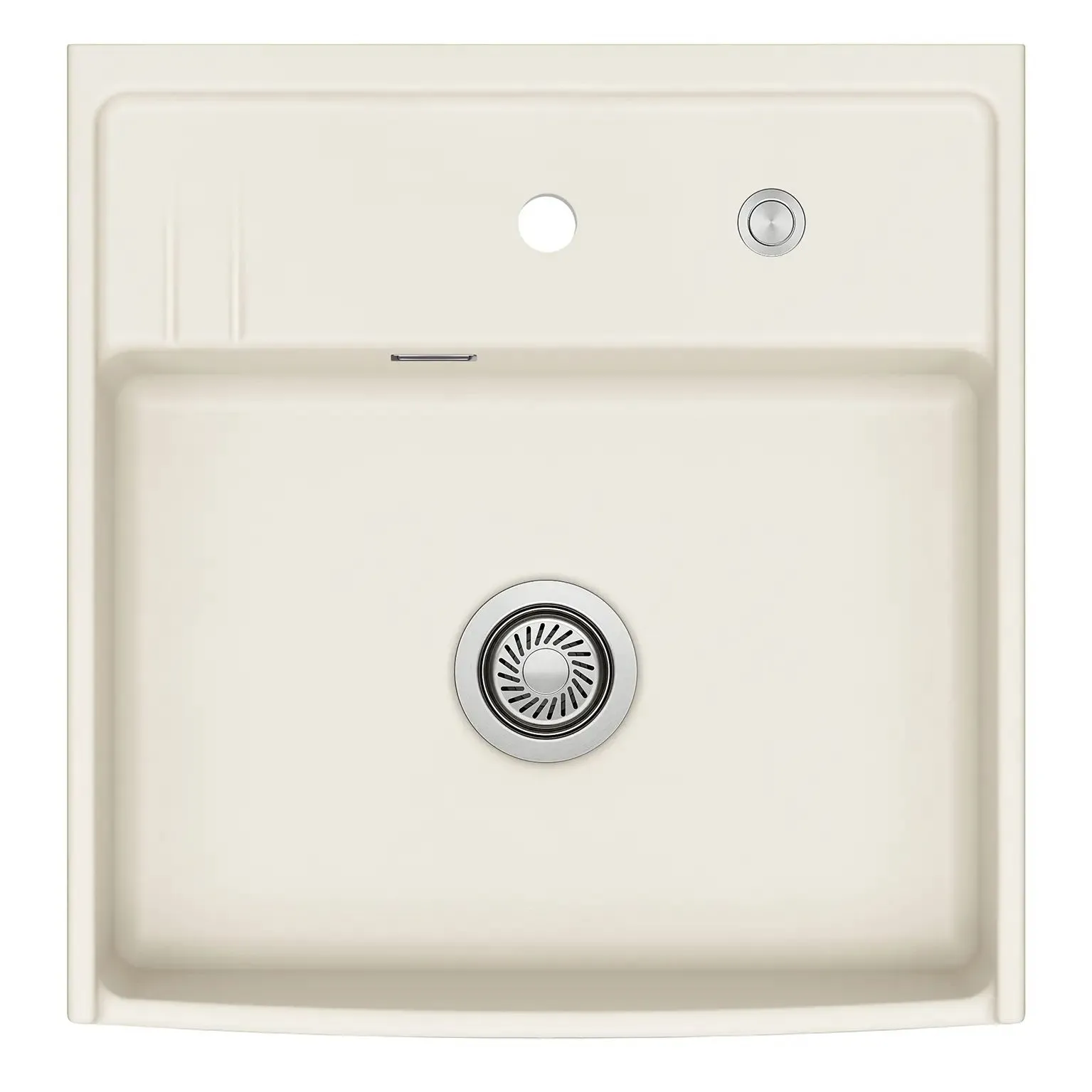 Systemceram Kentro 60 zlewozmywak ceramiczny, Jasmin, korek manualny