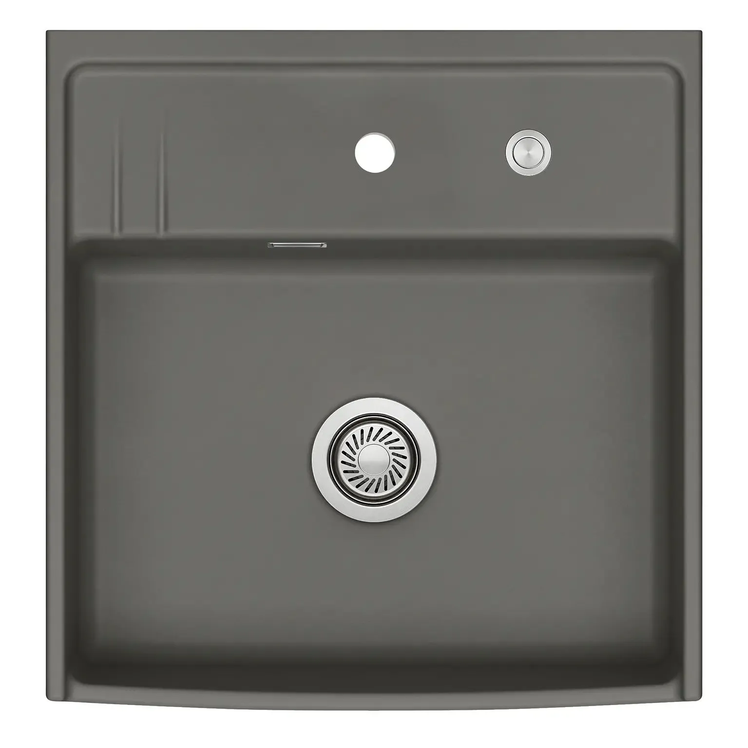 Systemceram Kentro 60 zlewozmywak ceramiczny, Lava, korek manualny