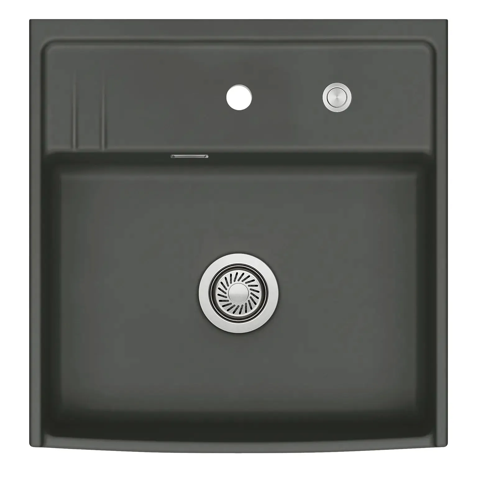 Systemceram Kentro 60 zlewozmywak ceramiczny, Schiefer, korek manualny