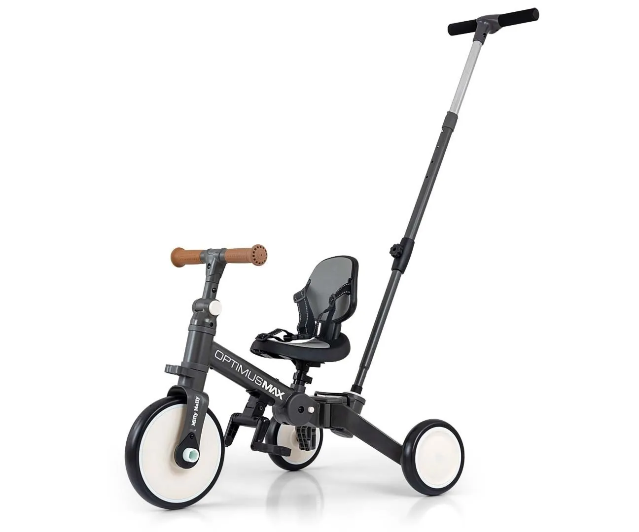 Milly Mally Rowerek 5w1 Optimus Max Dark Grey