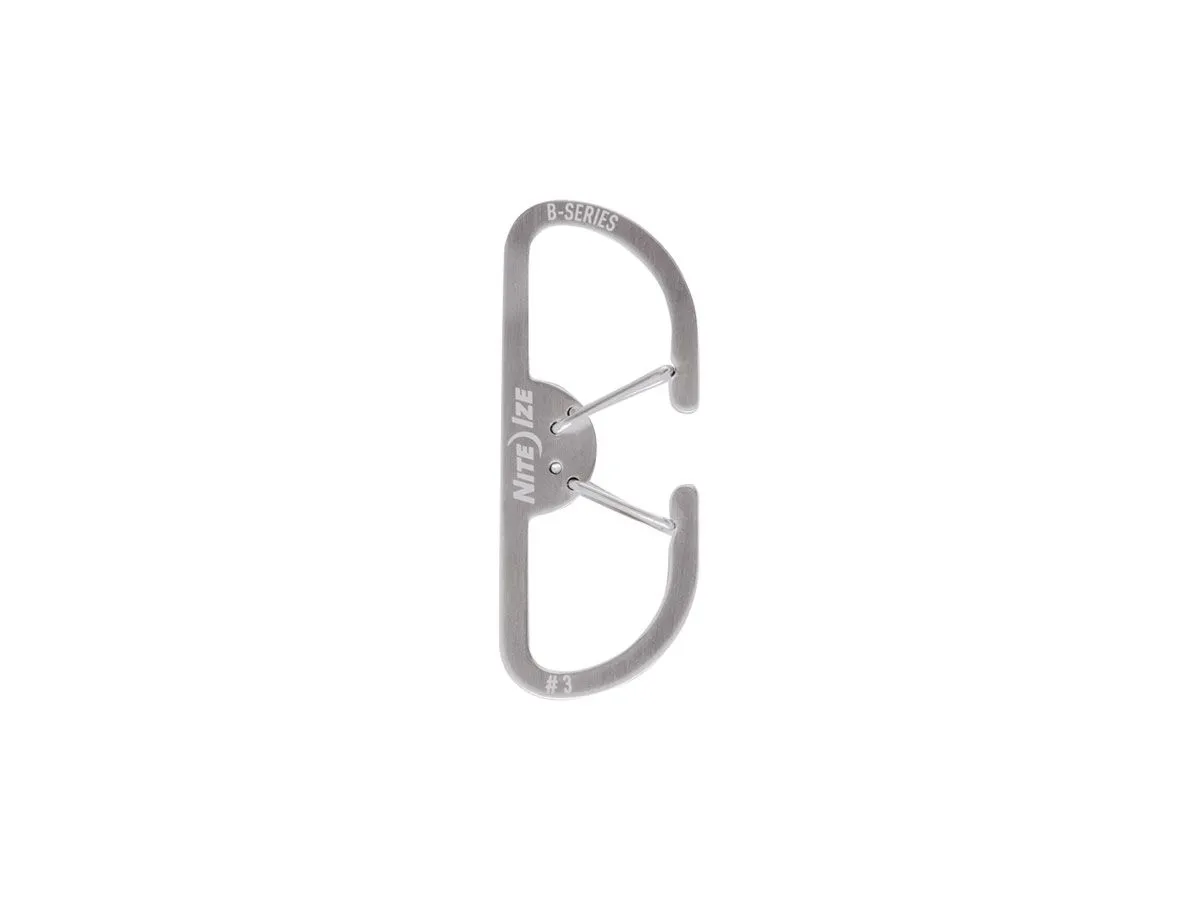 Niteize B-SERIES DUAL CARABINER #3 SS Stainless BS3-11-R3