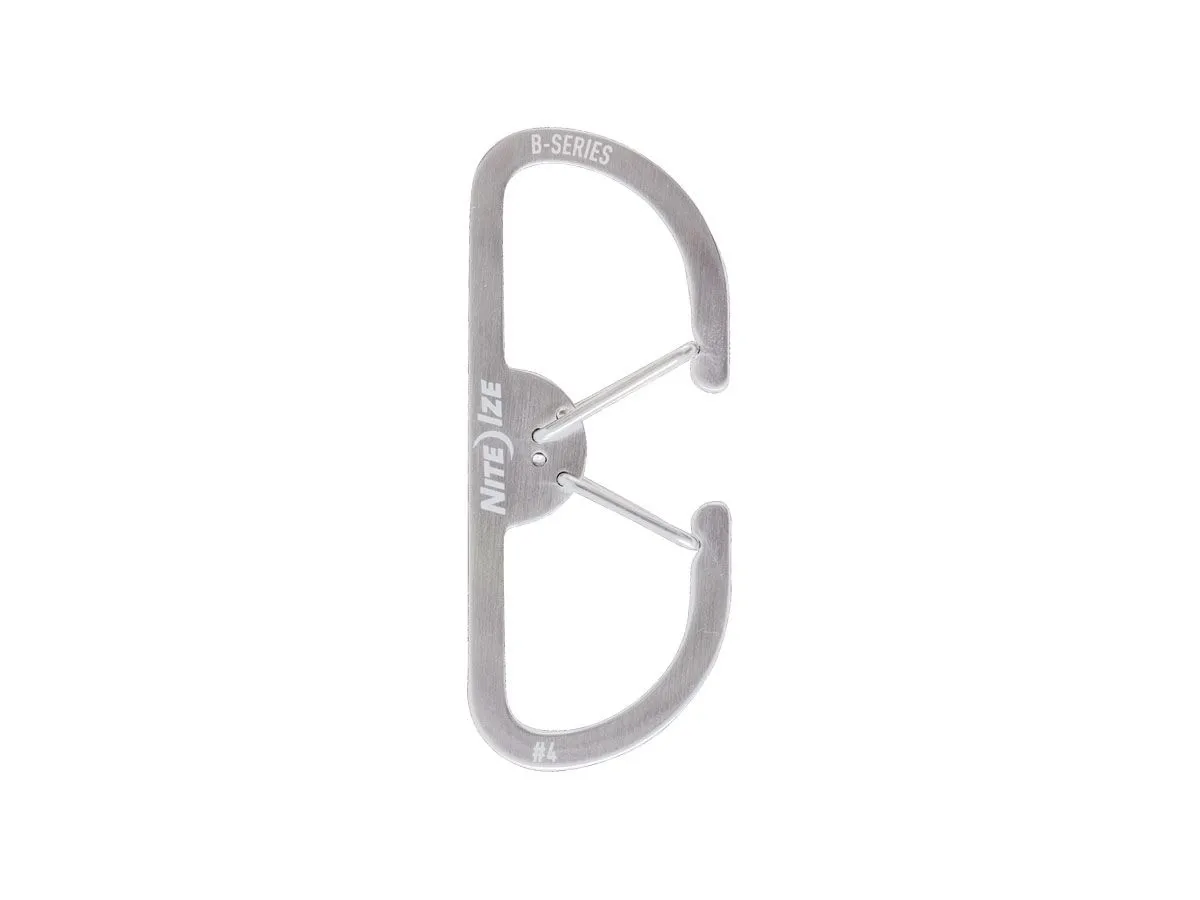 Niteize B-SERIES DUAL CARABINER #4 SS Stainless BS4-11-R3