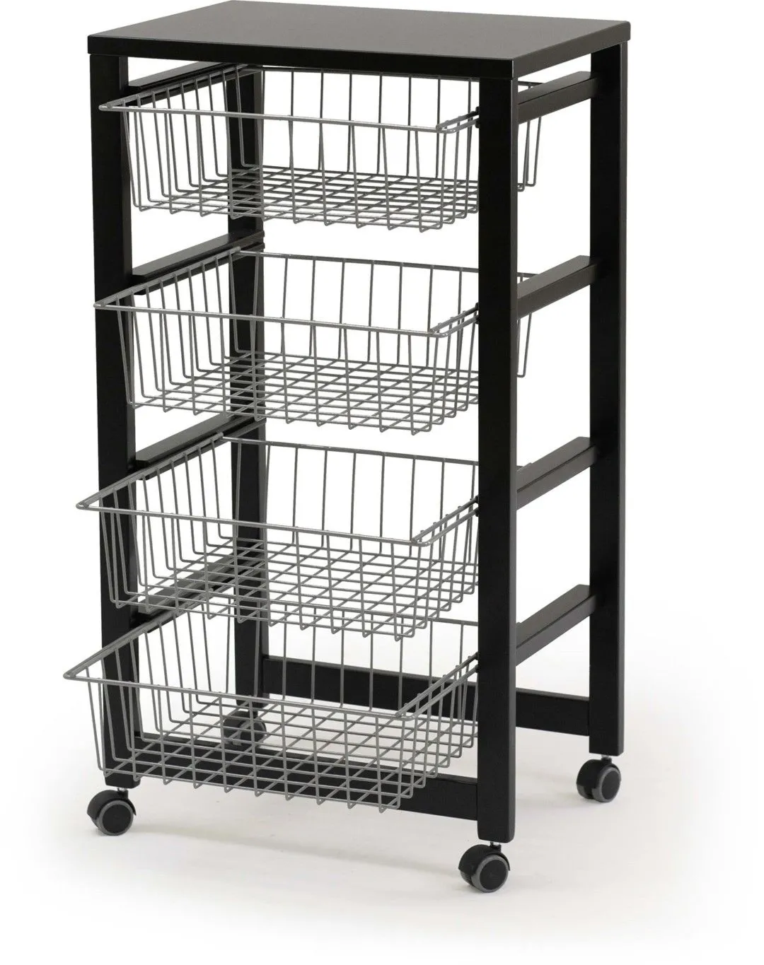 ARREDAMENTI GINGERONE Wózek kuchenny - 83 x 46 cm, Czarny