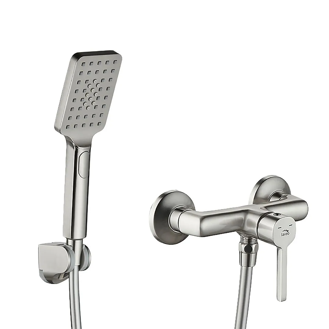 LAVEO Alita - bateria natryskowa ścienna z zestawem natryskowym