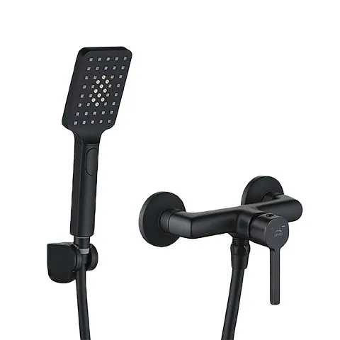 LAVEO Alita - bateria natryskowa ścienna z zestawem natryskowym