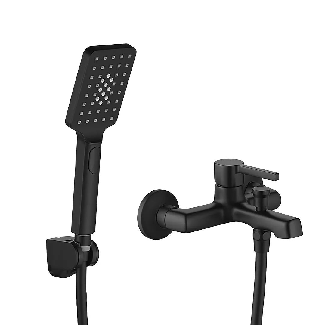 LAVEO Alita - bateria wannowa ścienna z zestawem natryskowym