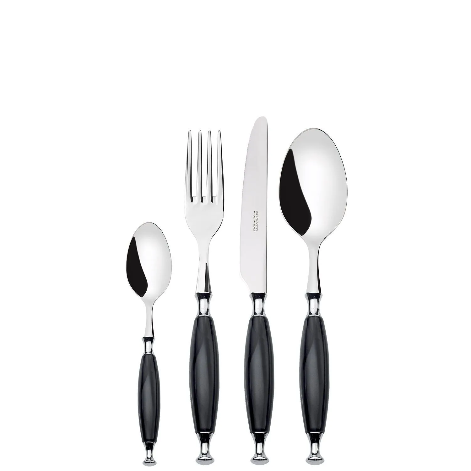 COUNTRY Czarny - zestaw obiadowy 24 cz. w opakowaniu