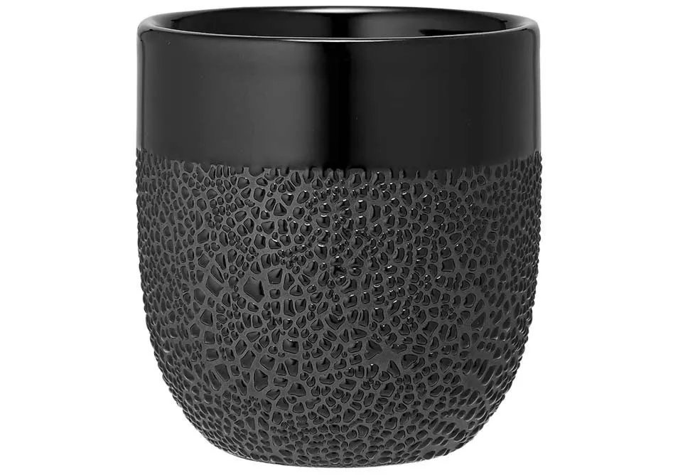Ladelle Cafe kubeczek do kawy Textured Black L61769