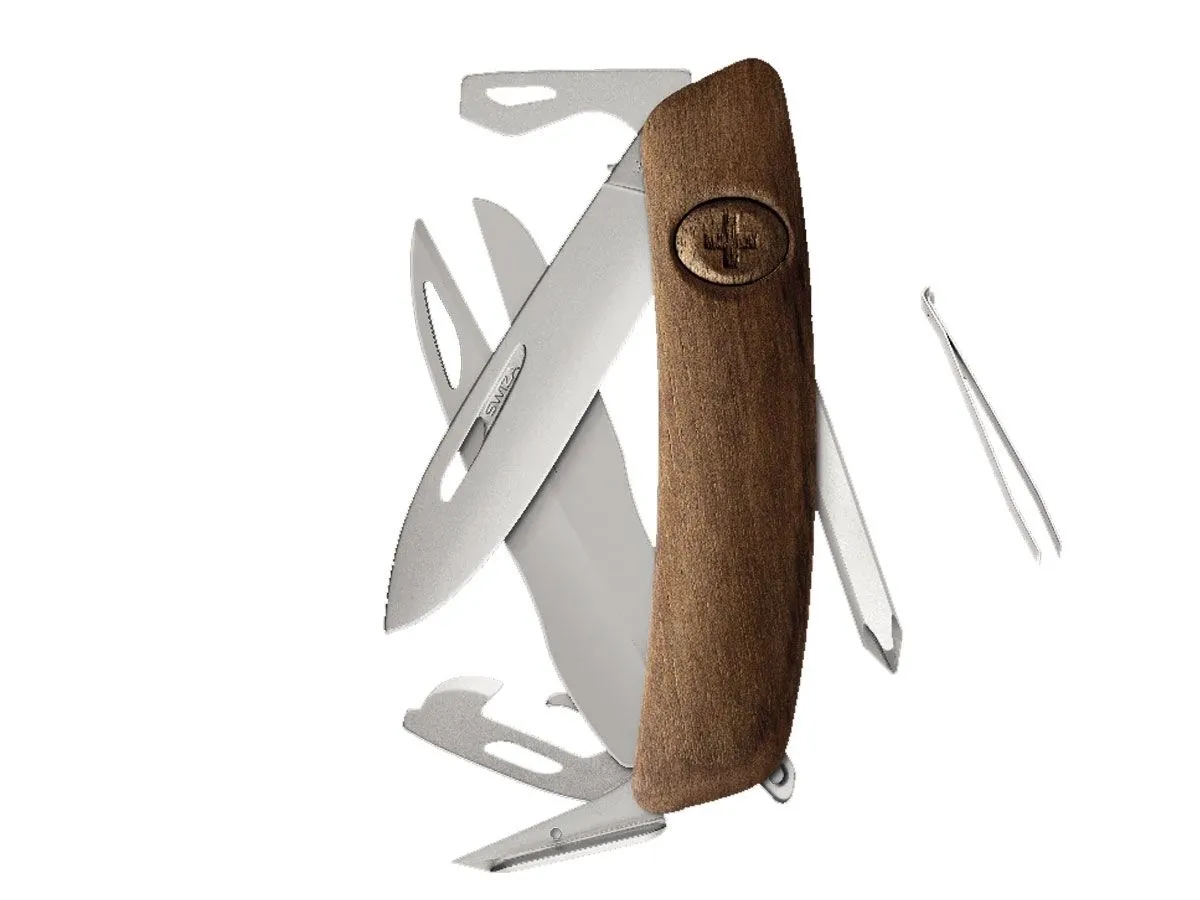 Swiza D08R AM SCISSORS Wood Walnut (KNR.0126.6300)